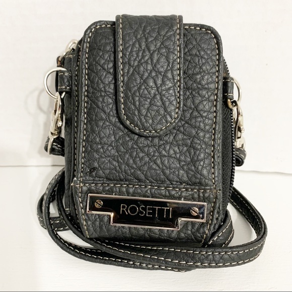 Rossetti Faux Leather Wallet Crossbody Bag Credit Card Organizer Fully Lined 🖤 - Picture 3 of 13